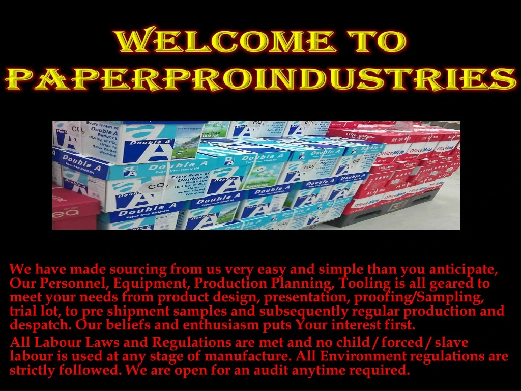 welcome to paperproindustries