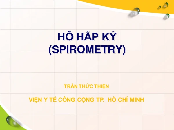 h h p k spirometry