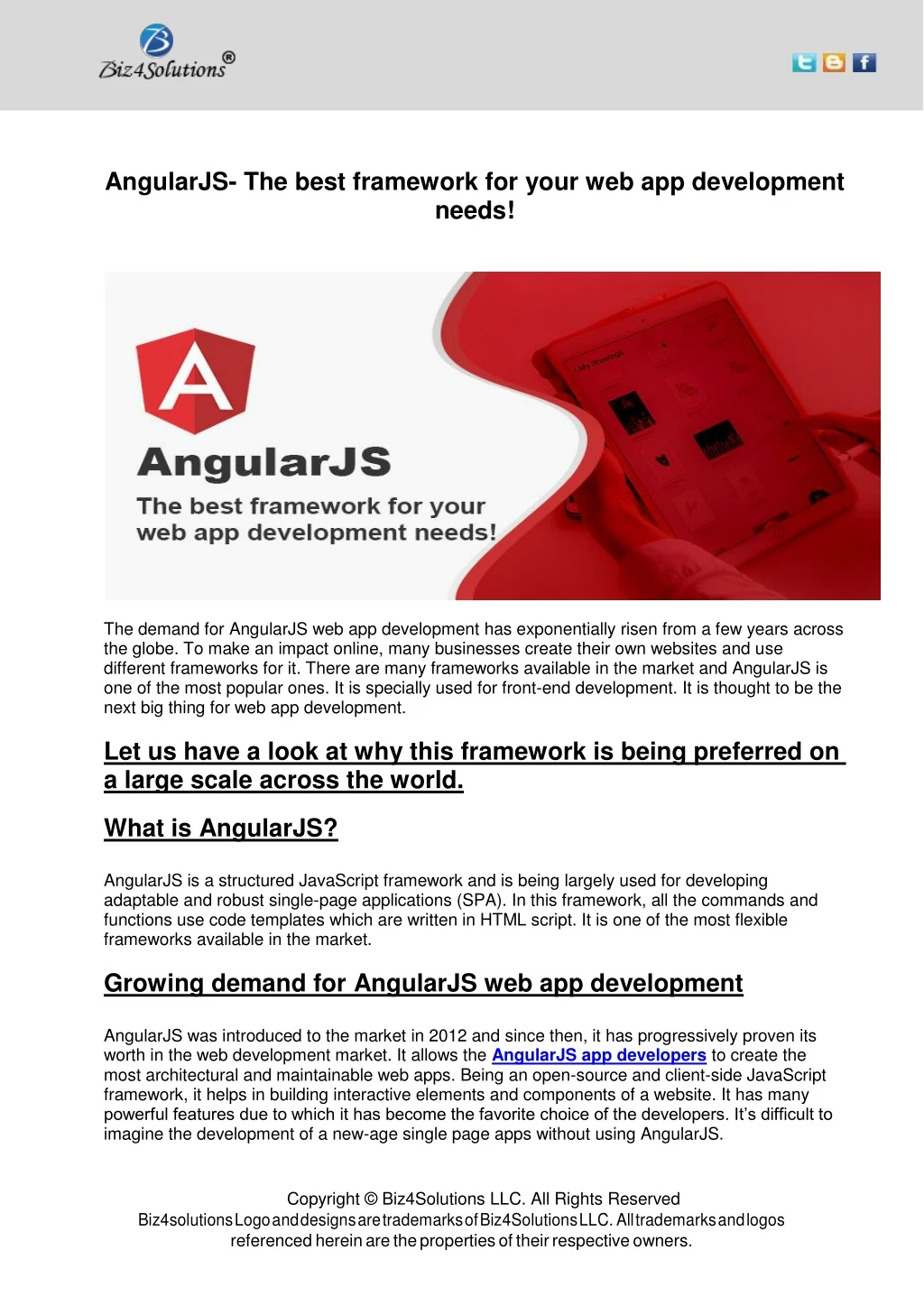 angularjs the best framework for your