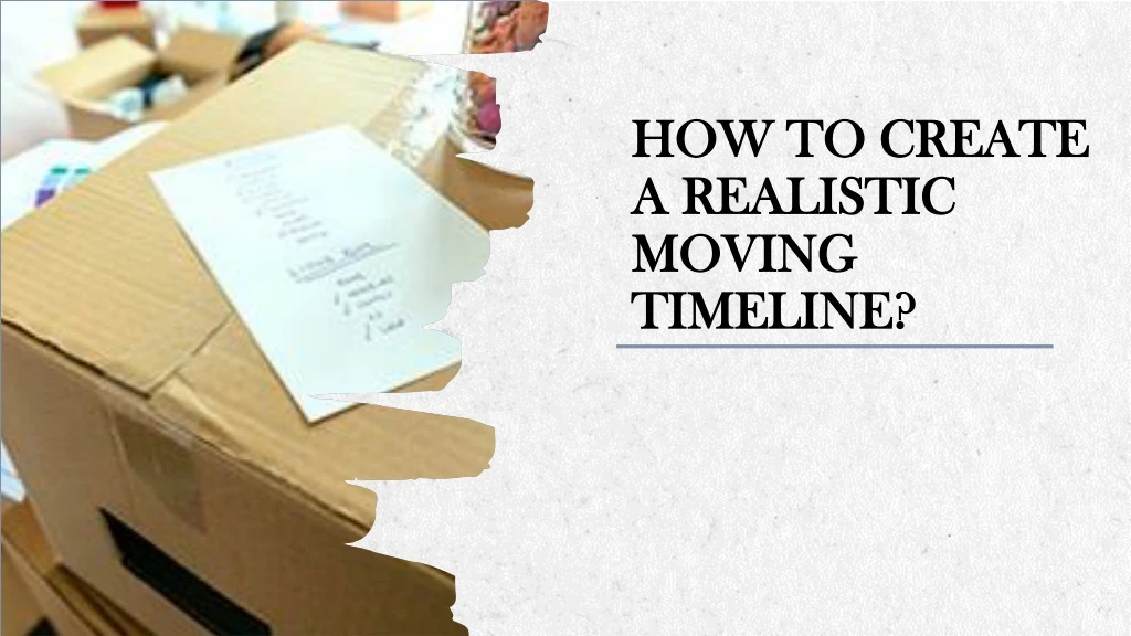 how to create a realistic moving timeline