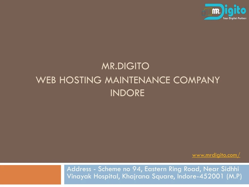 mr digito web hosting maintenance company indore