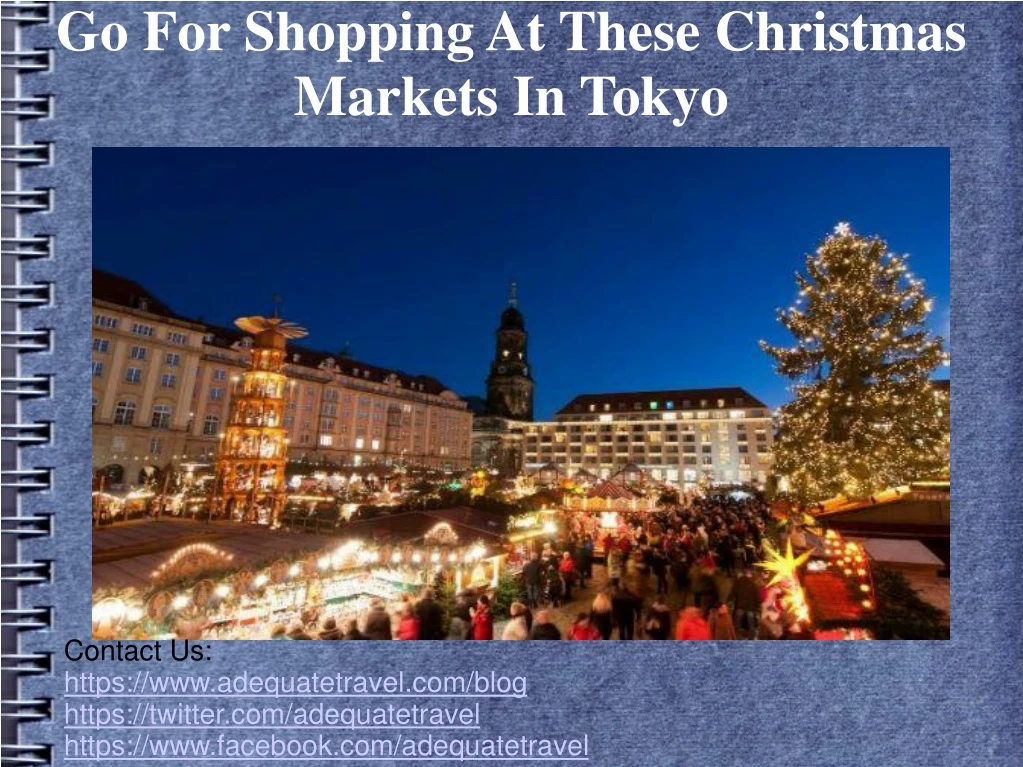 go for shopping at these christmas markets in tokyo