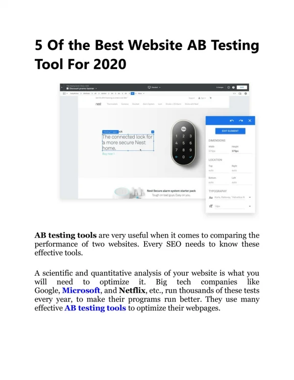 5 Of the Best Website AB Testing Tool For 2020