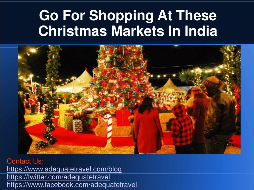 go for shopping at these christmas markets in india