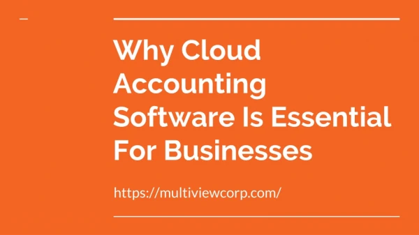 How Cloud Accounting Software Benefits Your Business