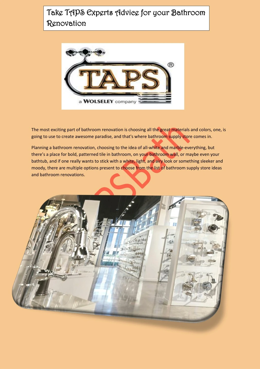 take taps experts advice for your take taps