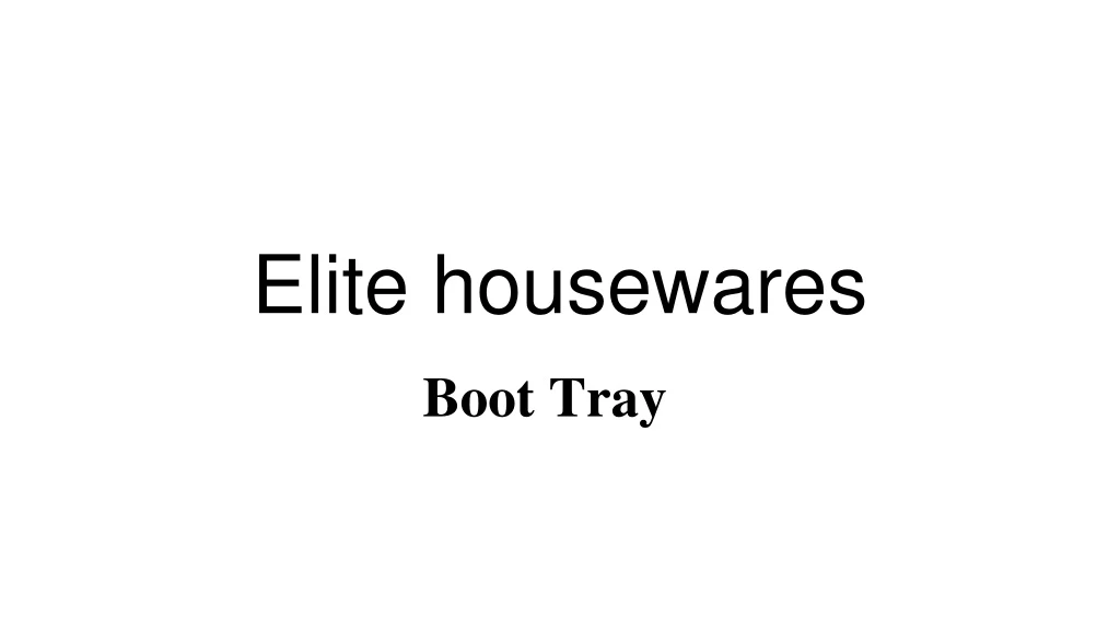 elite housewares