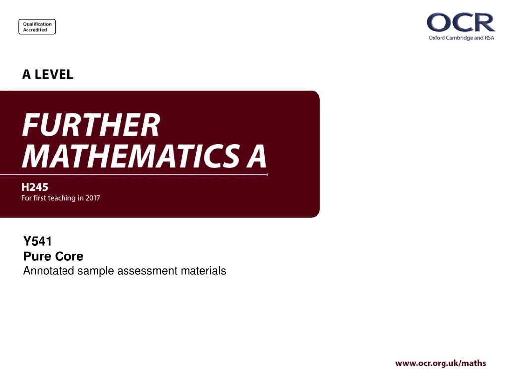 y541 pure core annotated sample assessment