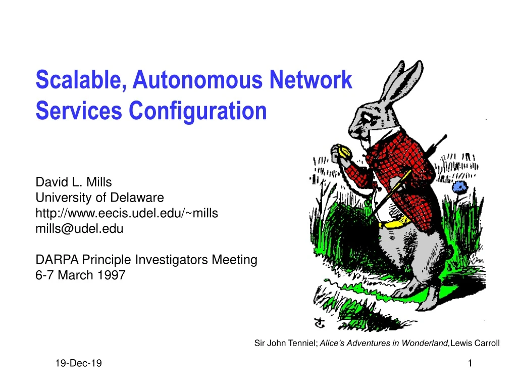 scalable autonomous network services configuration
