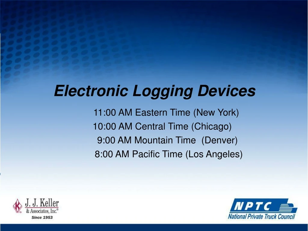 electronic logging devices