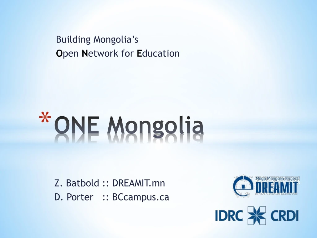 one mongolia