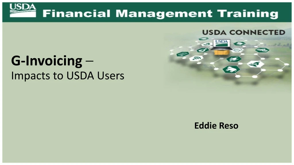 g invoicing impacts to usda users