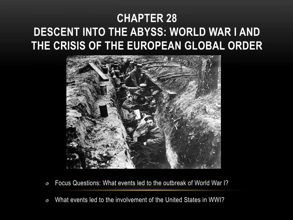 chapter 28 descent into the abyss world war i and the crisis of the european global order