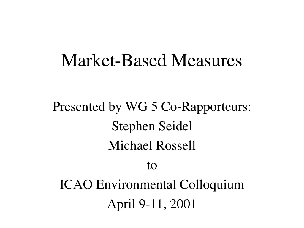 market based measures