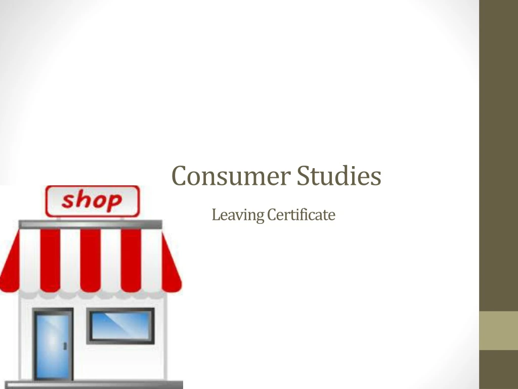 consumer studies leaving certificate