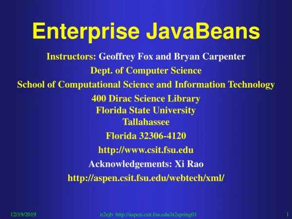 Enterprise JavaBeans