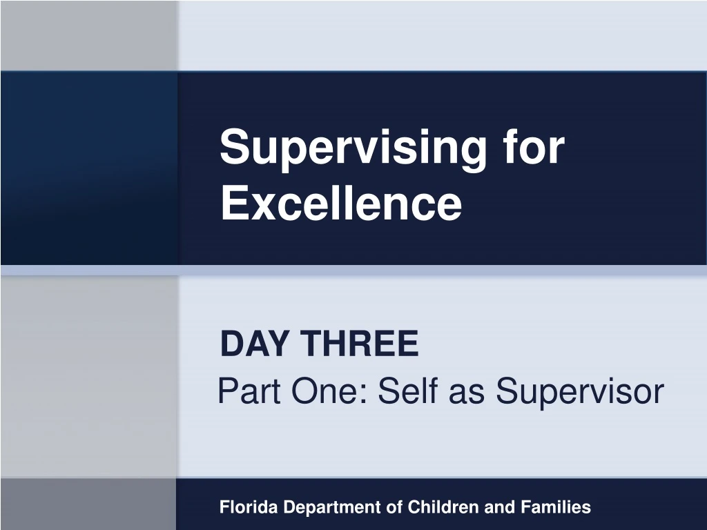 supervising for excellence