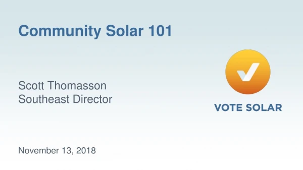 Community Solar 101