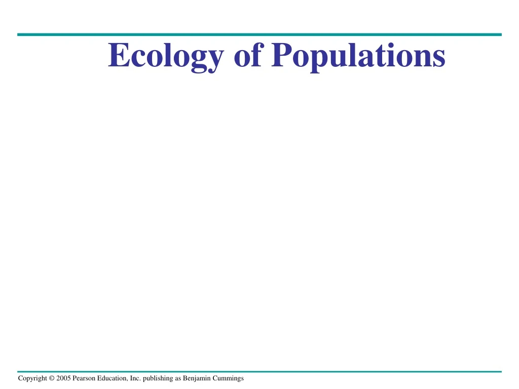 ecology of populations