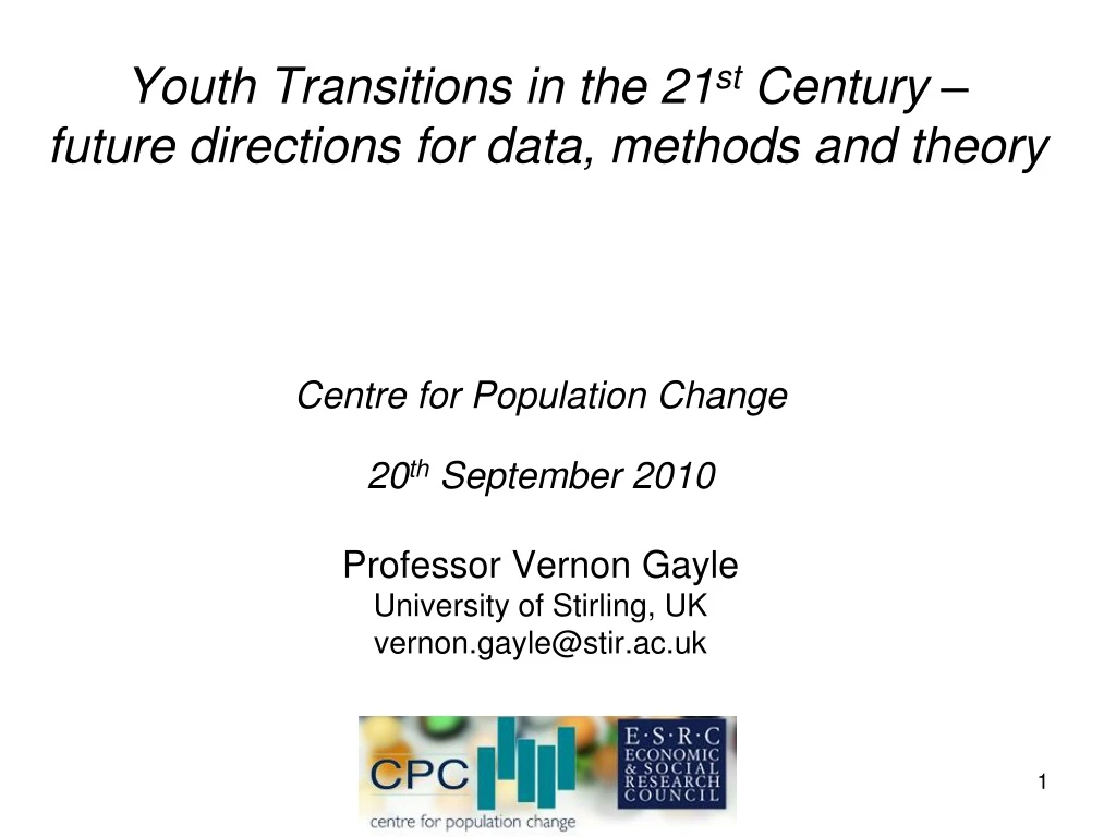 youth transitions in the 21 st century future directions for data methods and theory