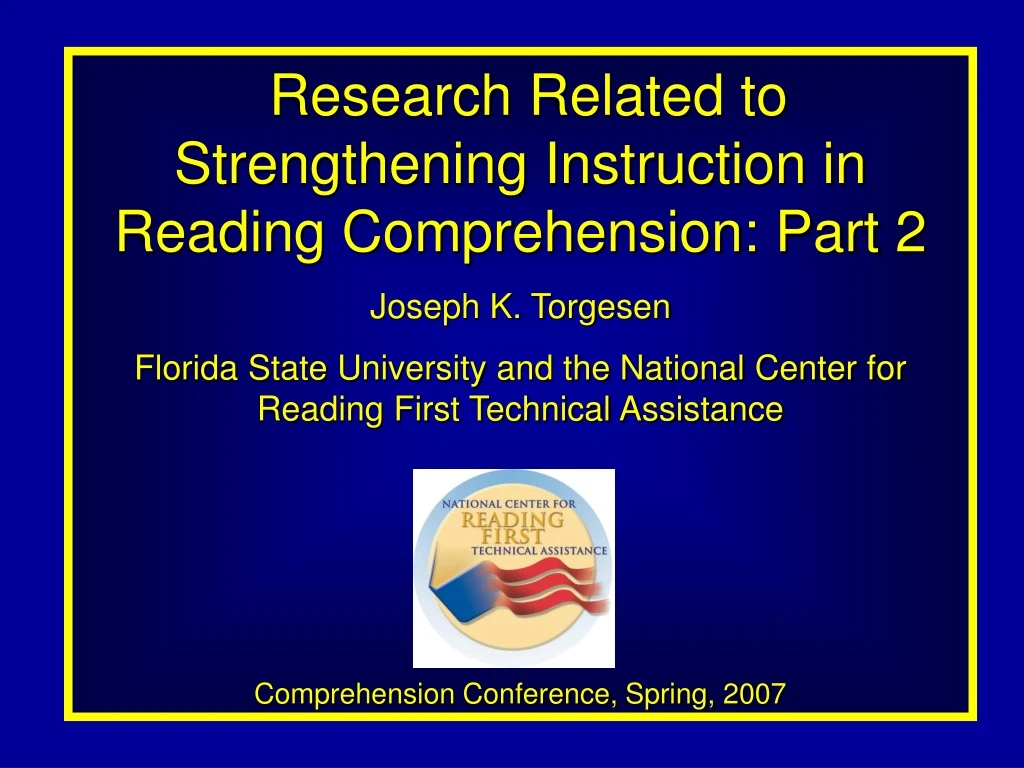 research related to strengthening instruction