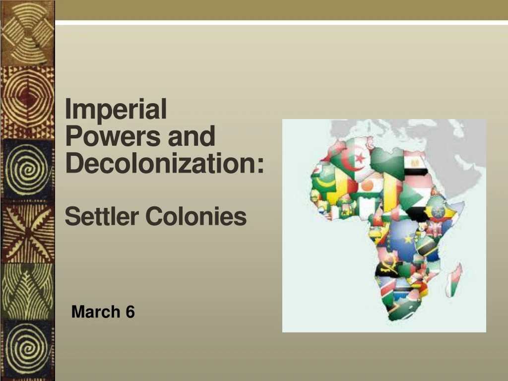 imperial powers and decolonization settler colonies