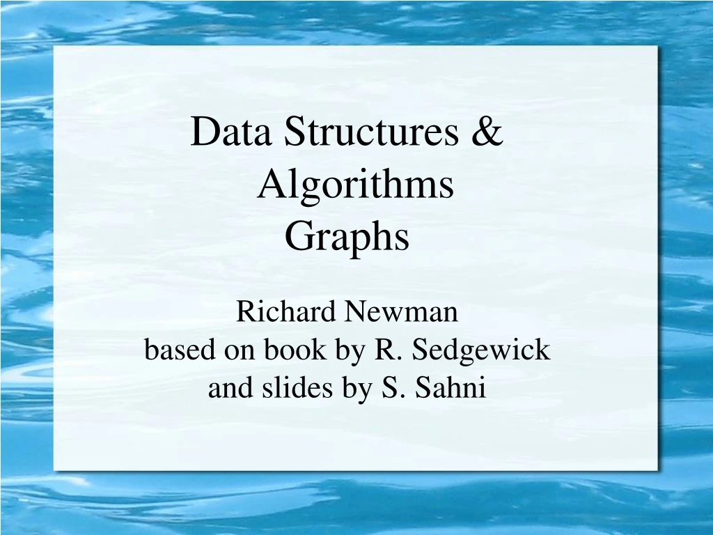 data structures algorithms graphs