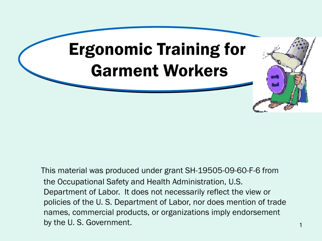 ergonomic training for garment workers