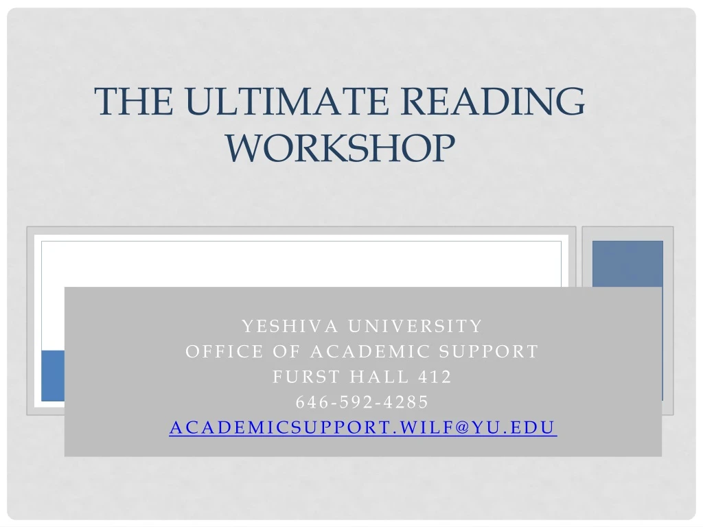 the ultimate reading workshop