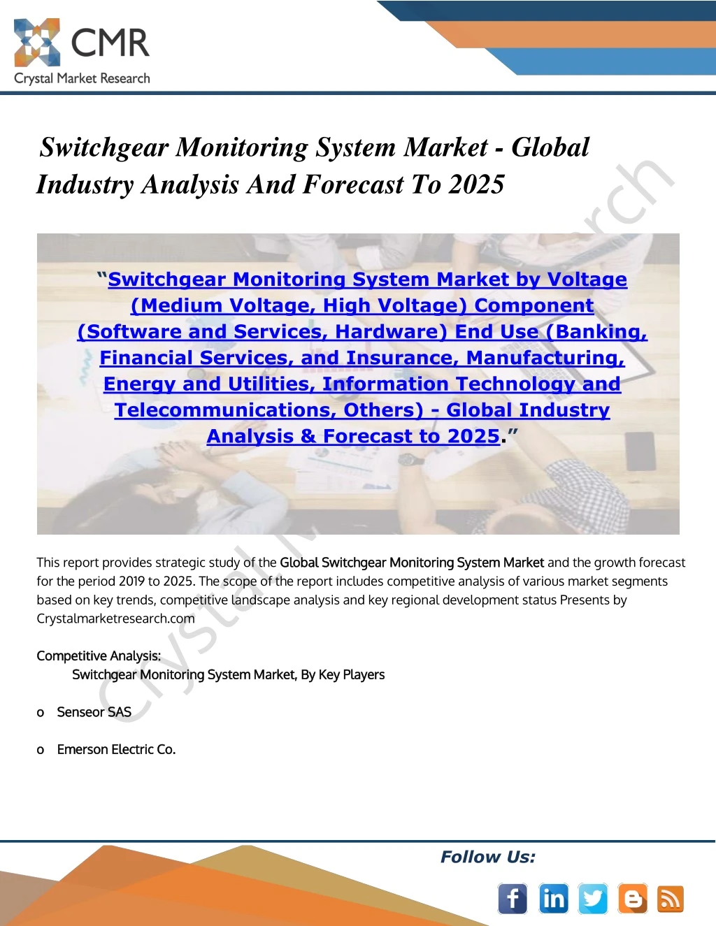 switchgear monitoring system market global
