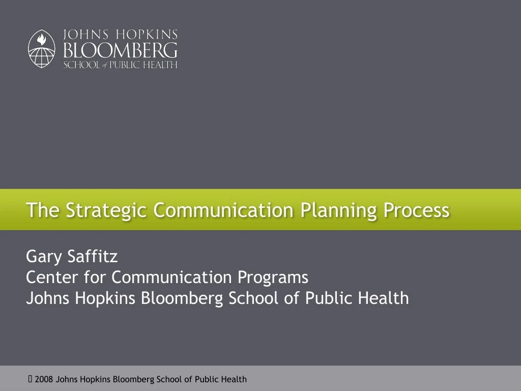 the strategic communication planning process