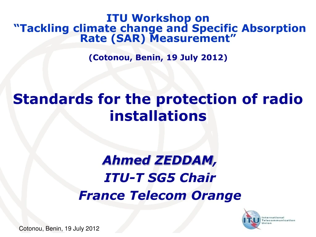 standards for the protection of radio installations