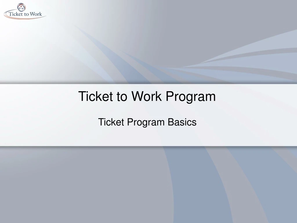 ticket to work program