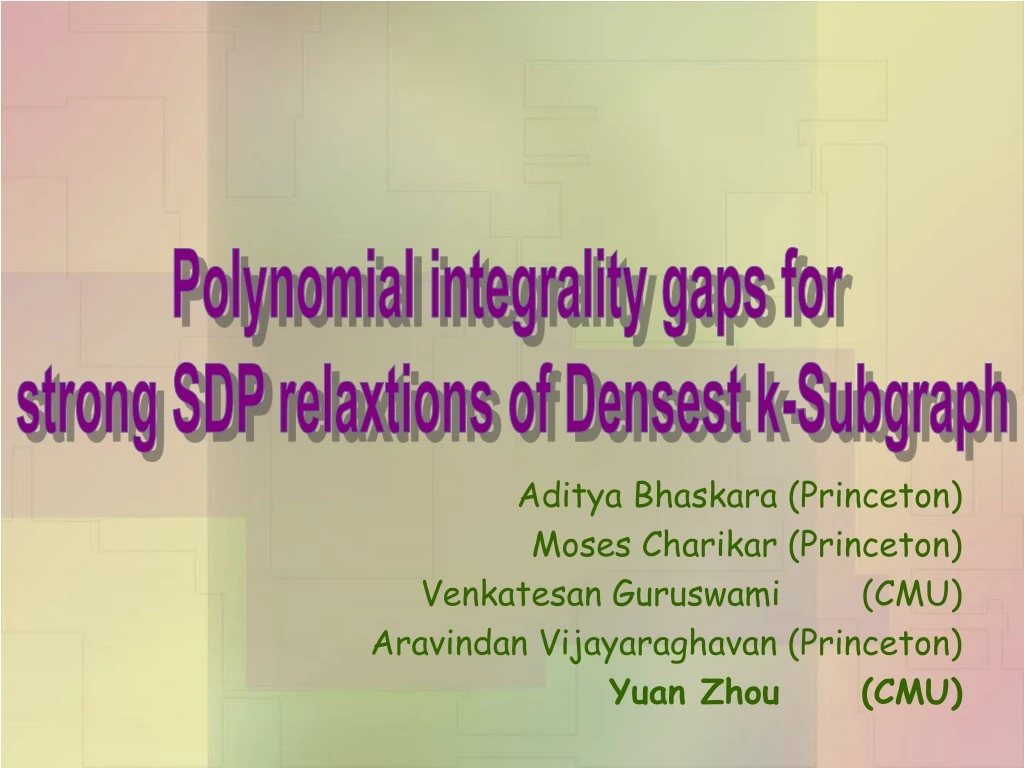 polynomial integrality gaps for strong