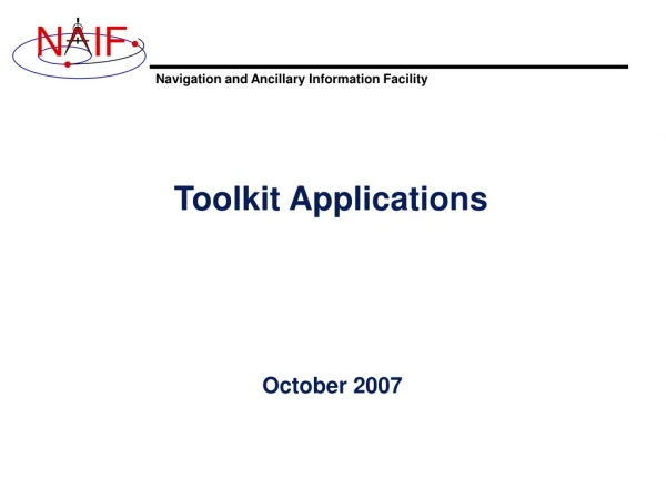 Toolkit Applications