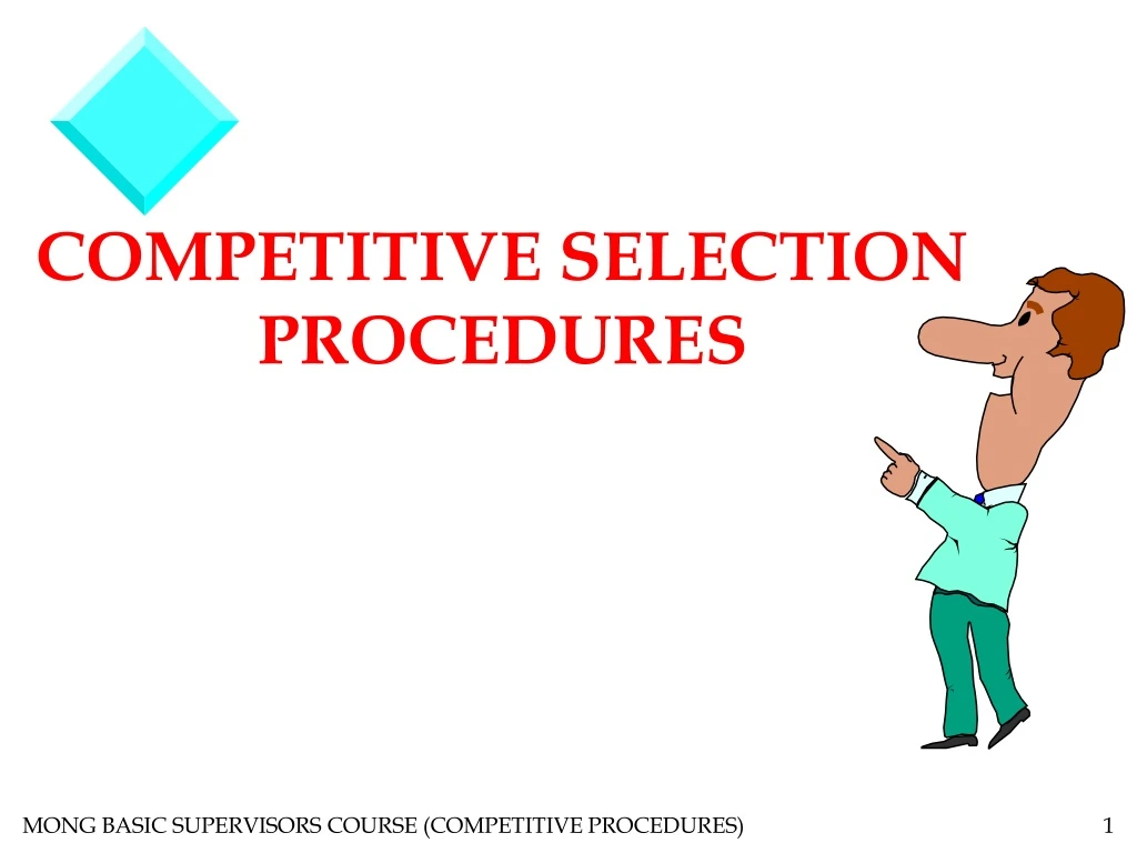 competitive selection procedures