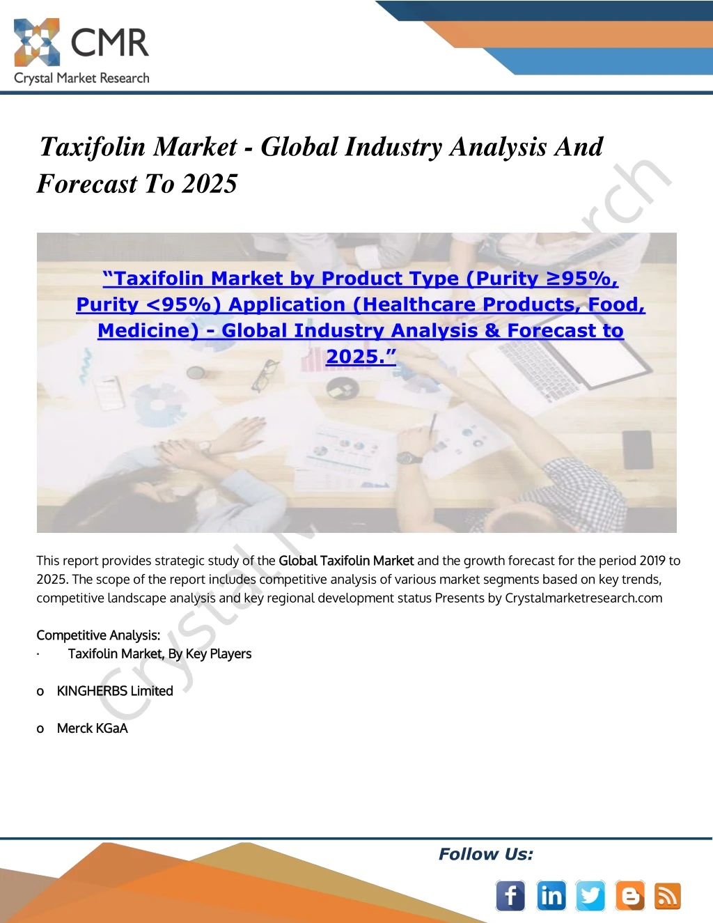 taxifolin market global industry analysis