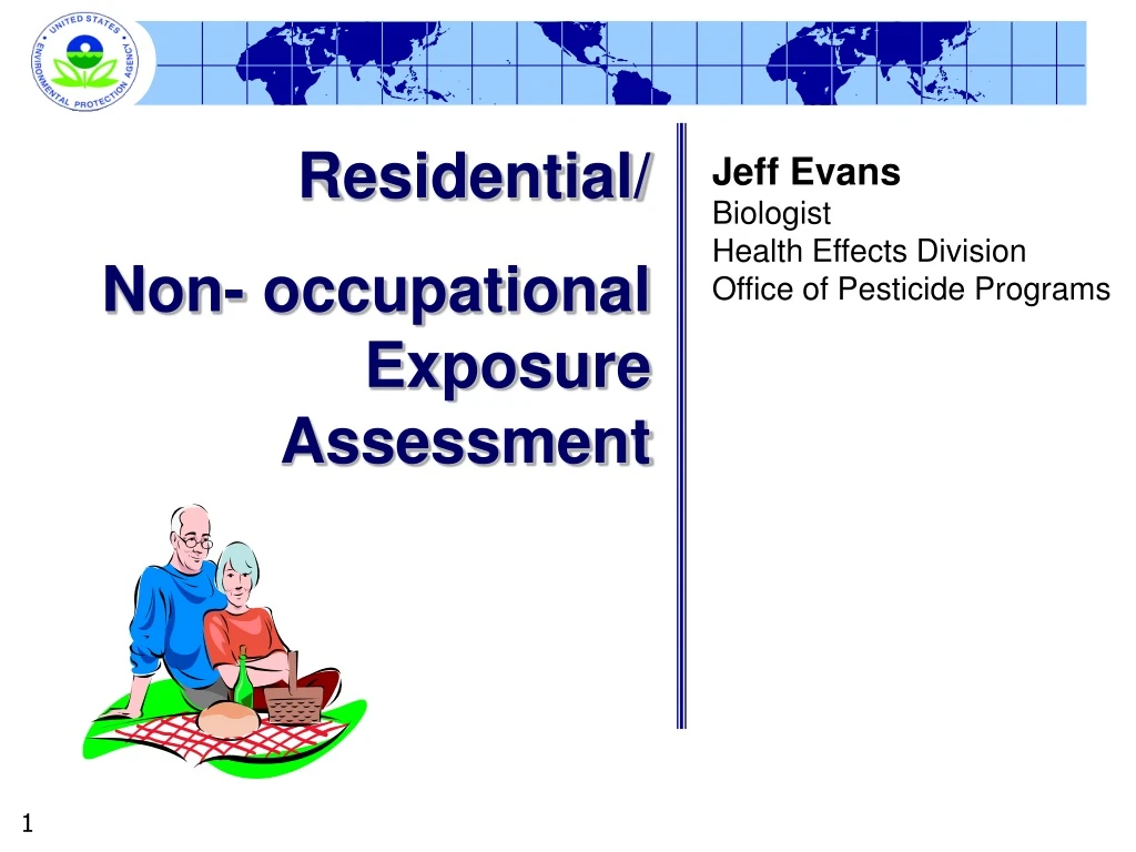 residential non occupational exposure assessment