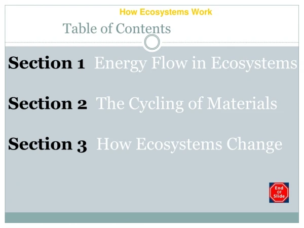 Table of Contents