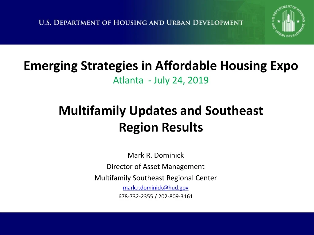 multifamily updates and southeast region results