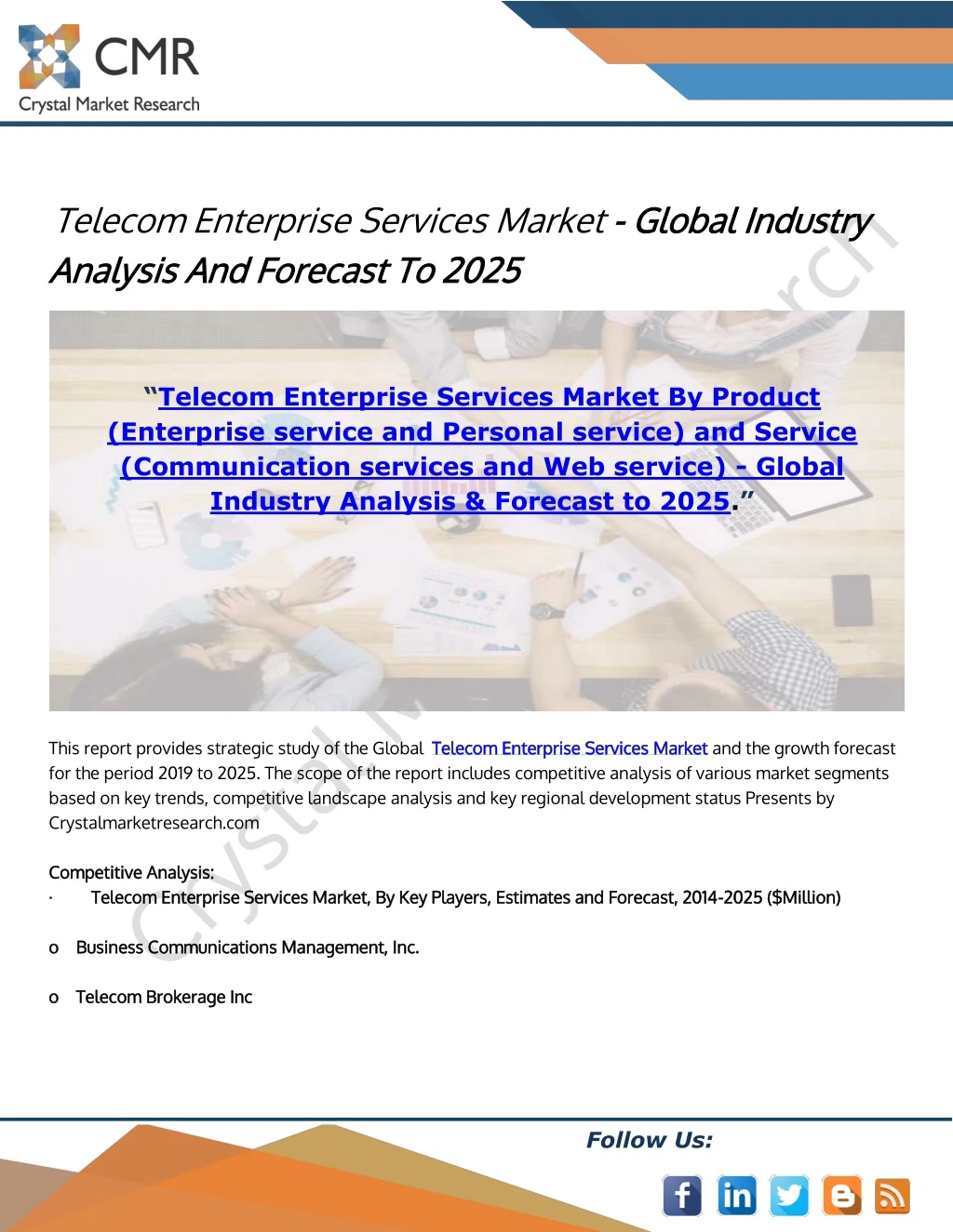 telecom enterprise services market global indust