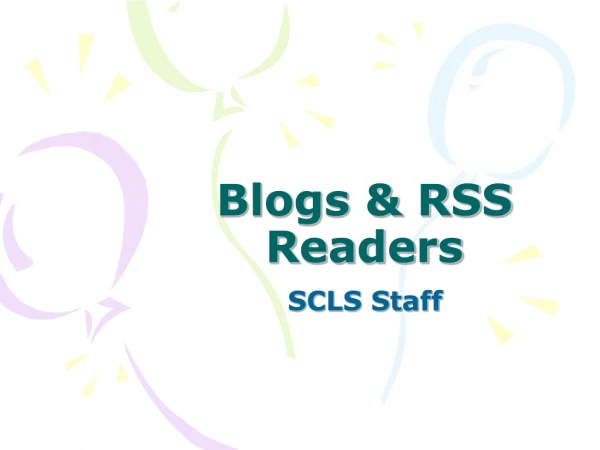 Blogs &amp; RSS Readers