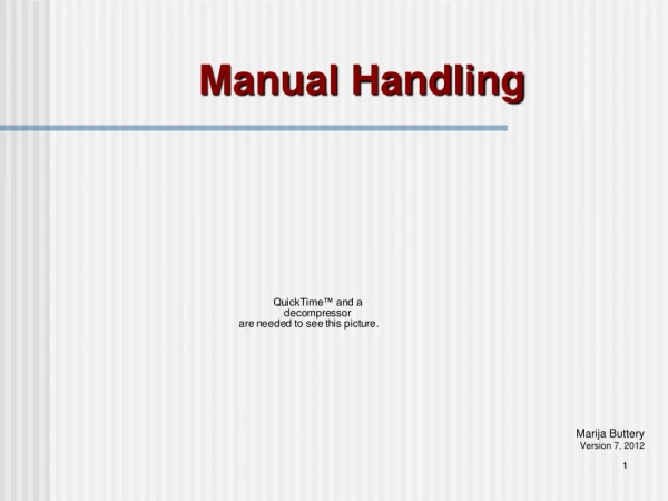 Manual Handling