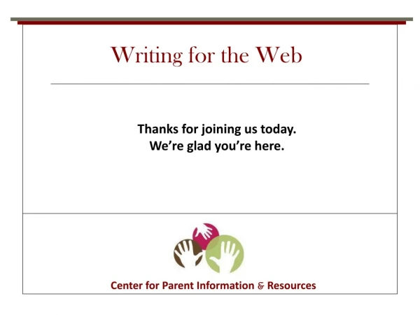 Center for Parent Information  &amp;  Resources