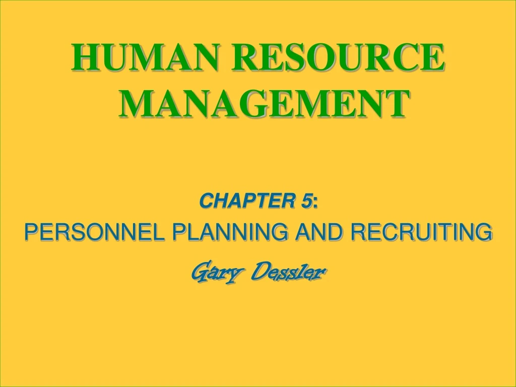 ppt-human-resource-management-chapter-5-personnel-planning-and