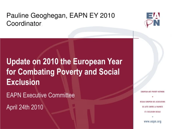 Update on 2010 the European Year for Combating Poverty and Social Exclusion