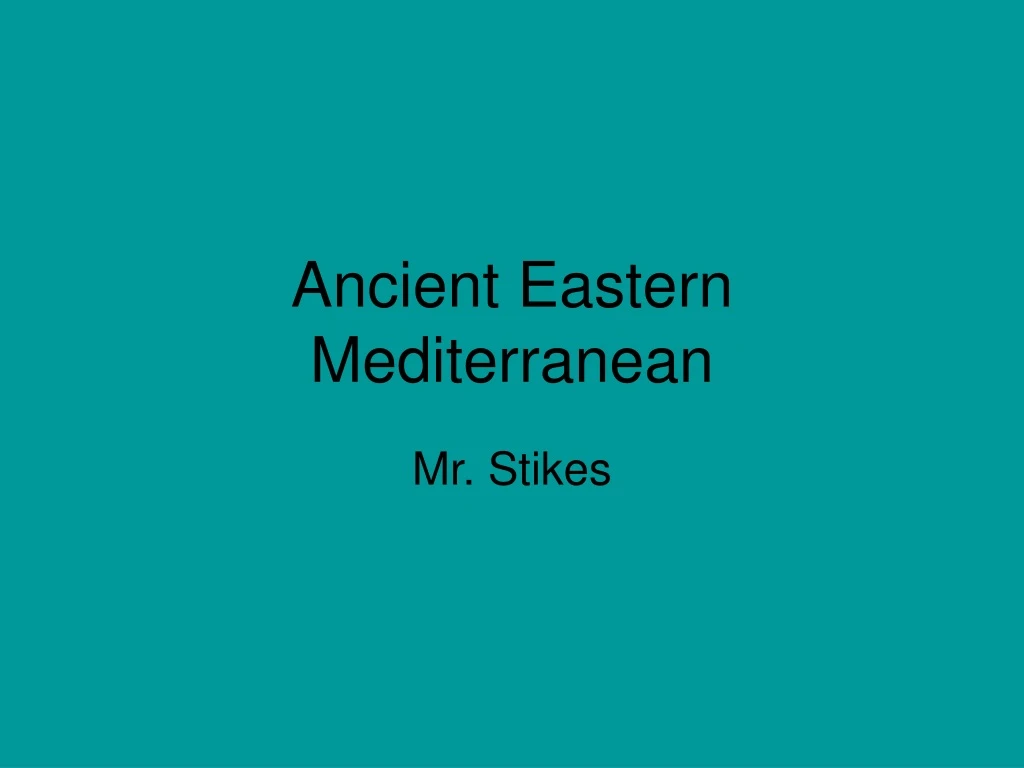 ancient eastern mediterranean