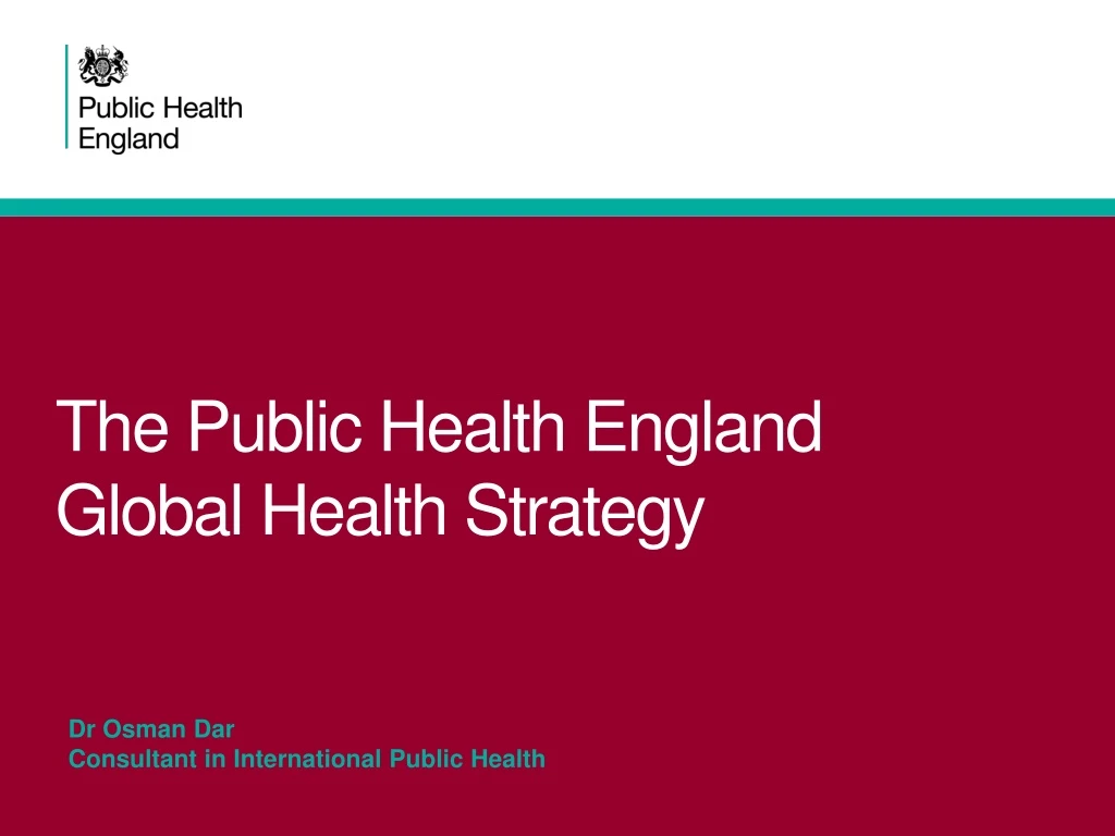 the public health england global health strategy