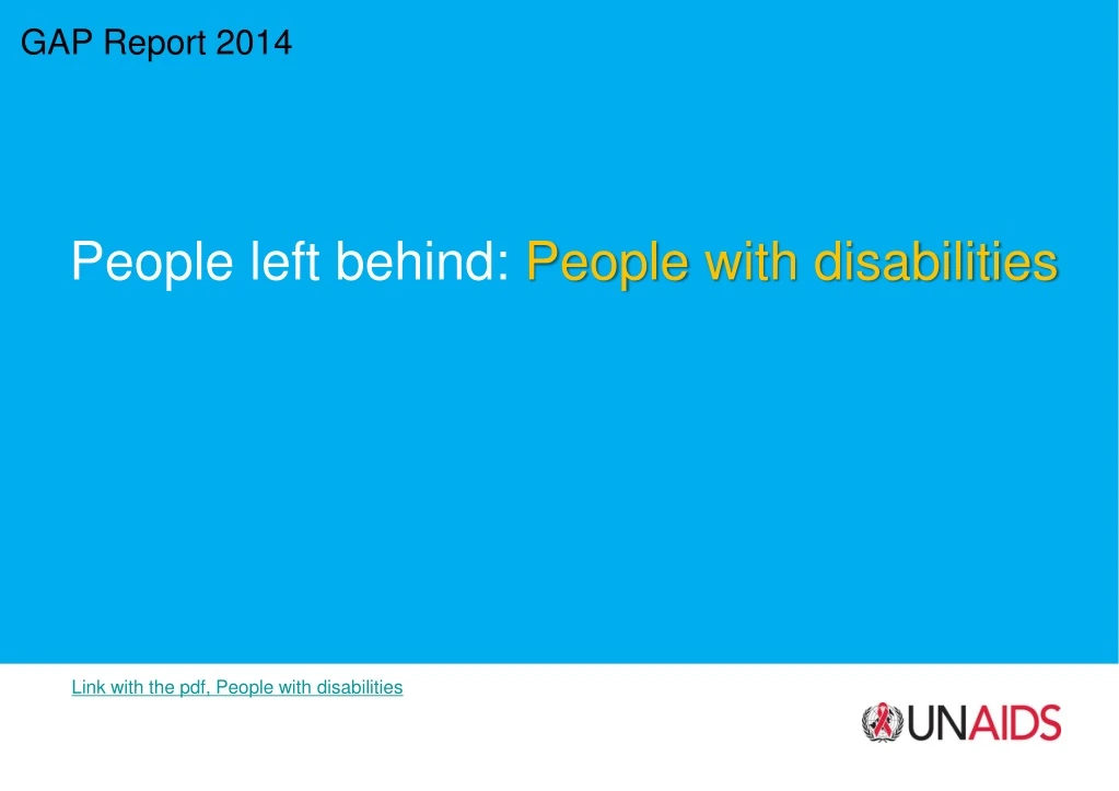 gap report 2014 people left behind people with