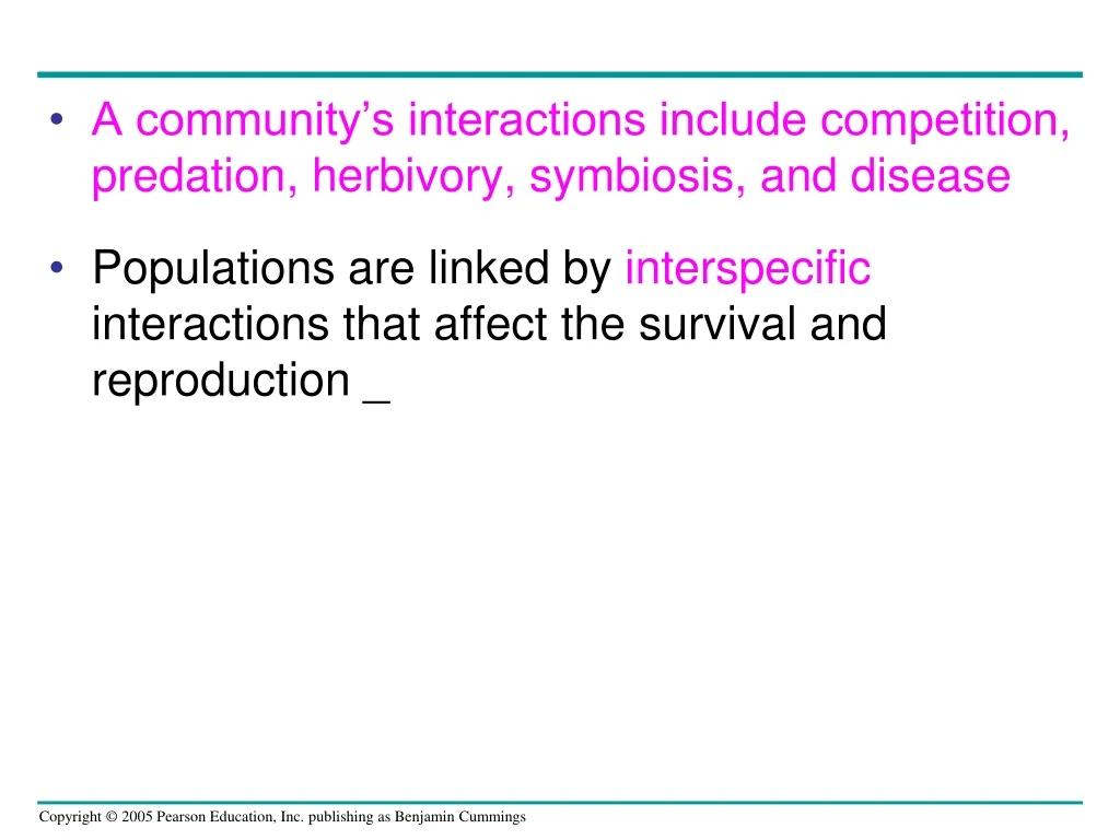 a community s interactions include competition